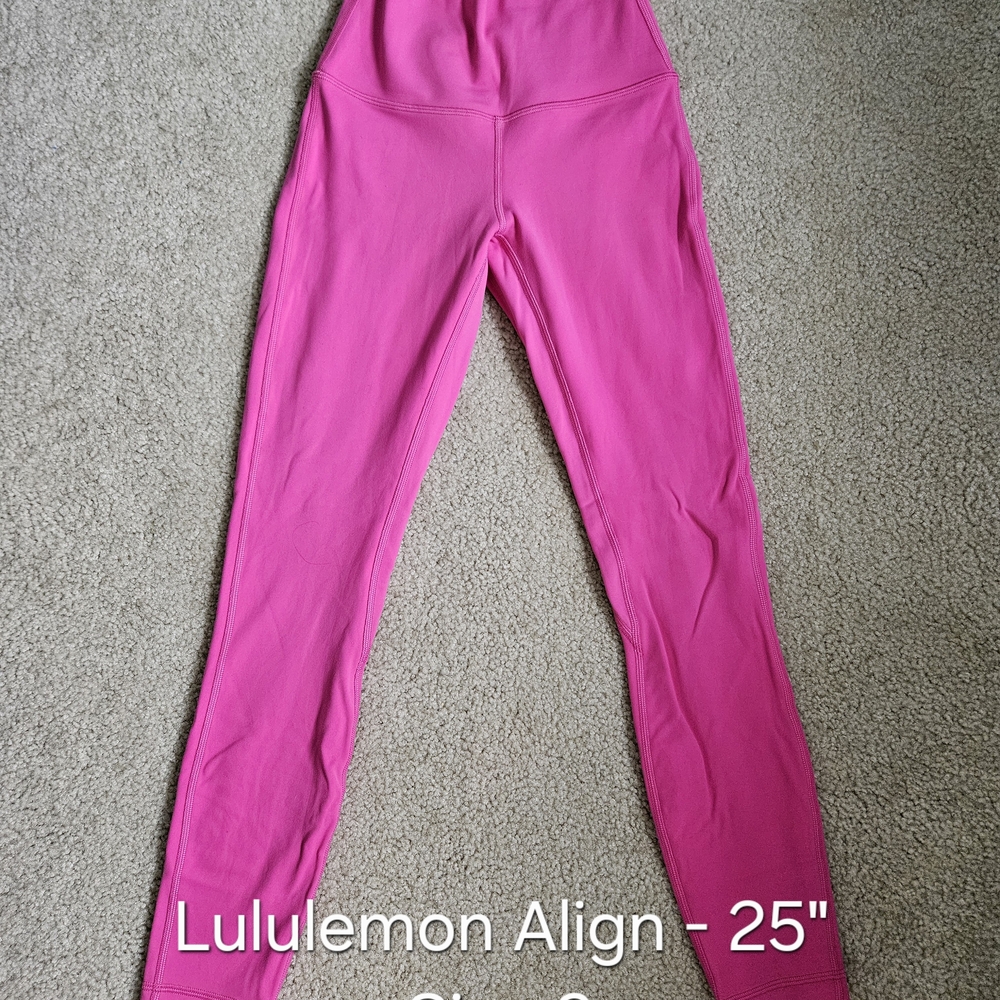 Lululemon - Pink Align Leggings - Like New